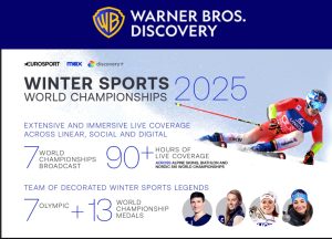 WARNER BROS. DISCOVERY ЗАПОЧВА ДА ОТБРОЯВА ВРЕМЕТО ДО ОЛИМПИЙСКИТЕ ИГРИ В МИЛАНО И КОРТИНА ПРЕЗ 2026 С ИЗЛЪЧВАНЕТО НА СВЕТОВНИТЕ ПЪРВЕНСТВА ПО ЗИМНИ СПОРТОВЕ