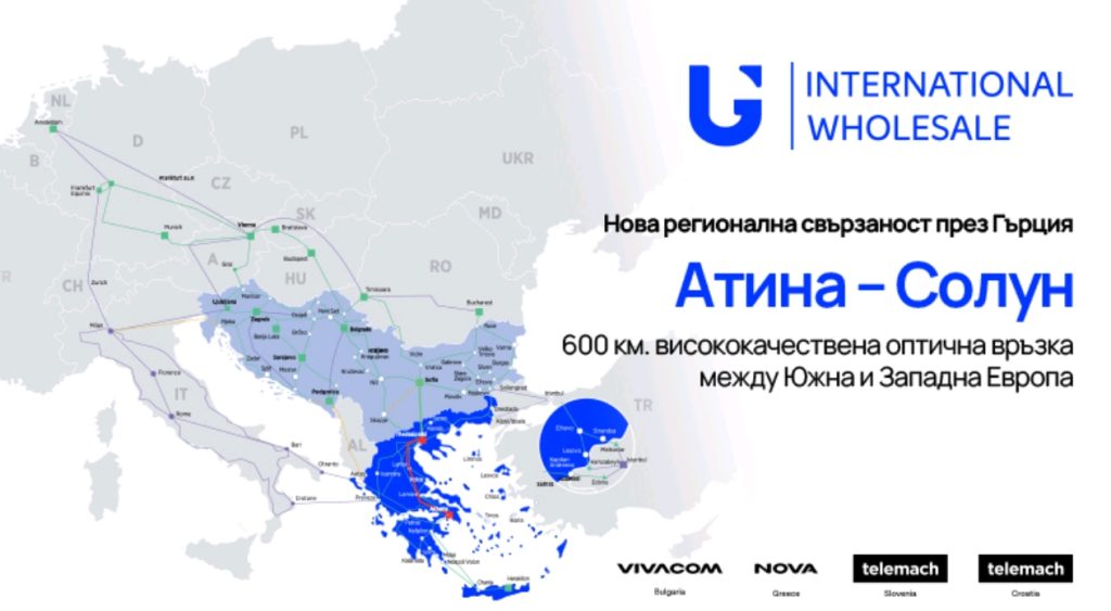 United Group разшири оптичната си мрежа в региона с напълно изградения подземен оптичен кабел между Атина и Солун
