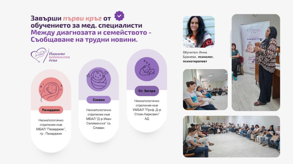 Над 80 медицински специалисти преминаха обучение за подкрепяща комуникация в неонатологичната грижа