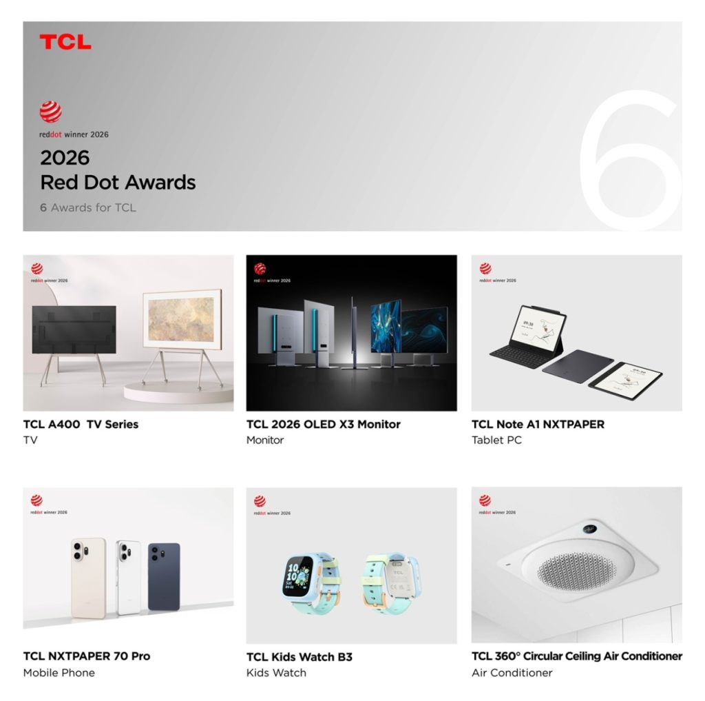 TCL триумфира с 11 отличия от престижните награди iF Design и Red Dot Design