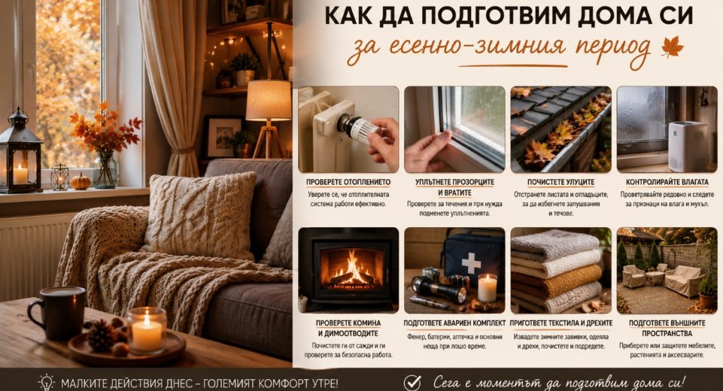 Как да подготвим дома си за есенно-зимния период