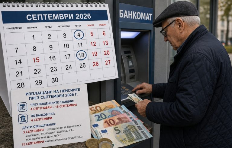 Важно за пенсионерите: Ето кога ще бъдат изплатени пенсиите през септември