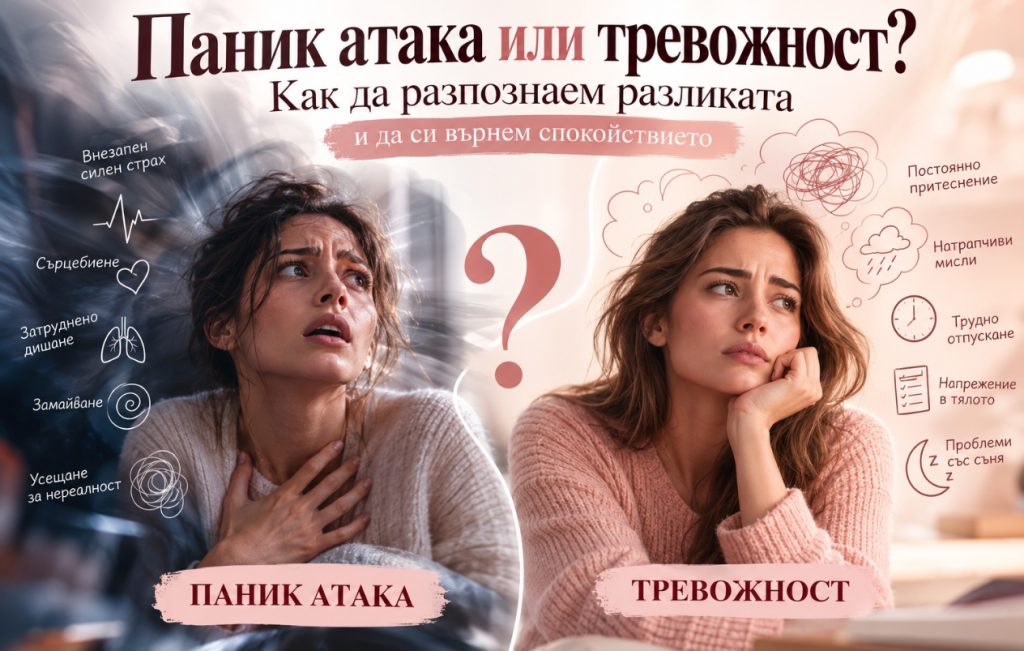 Паник атака или тревожност? Как да разпознаем разликата и да си върнем спокойствието